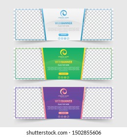 Colorful abstract web banner template