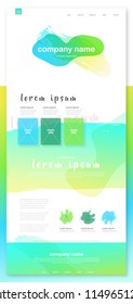 Colorful abstract website template background.
