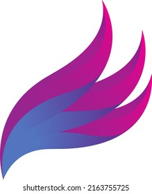 
Colorful abstract wings illustration icon, symbol wing logo vector