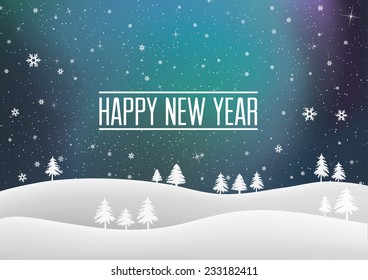 Colorful Abstract Winter Background
