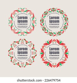 colorful abstract wreath 