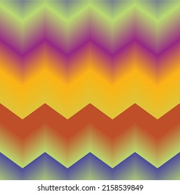 Colorful Abstract Zigzag Seamless Pattern Trendy Fashion Design Minimalist Color Combinations Perfect for Allover Fabric Print or Wrapping Paper Purple Green Yellow Color Gradient