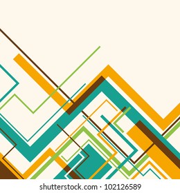 Colorful abstraction with angular stripes. Vector illustration.