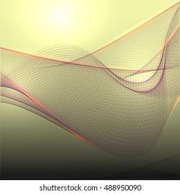 Colorful abstraction background Abstract wave red