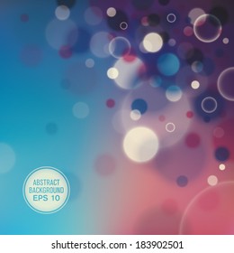 Colorful abstraction with bubbles. Vector illustration.