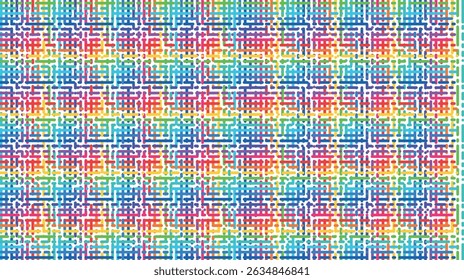 Colorida abstracción, rayas y puntos