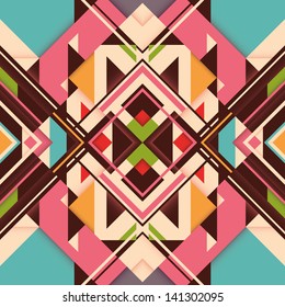 Colorful abstraction with geometric elements. Vector illustration.
