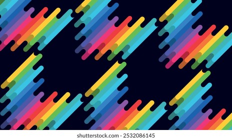 abstração colorida de manchas de arco-íris líquidas, cores LGBT no fundo preto na forma de gotas de gotejamento coloridas brilhantes, lápis e tintas coloridas, traços grossos de tinta, cor quadrada