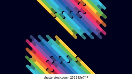 abstração colorida de manchas de arco-íris líquidas, cores LGBT no fundo preto na forma de gotas de gotejamento coloridas brilhantes, lápis e tintas coloridas, traços grossos de tinta, cor quadrada