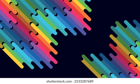 abstração colorida de manchas de arco-íris líquidas, cores LGBT no fundo preto na forma de gotas de gotejamento coloridas brilhantes, lápis e tintas coloridas, traços grossos de tinta, cor quadrada