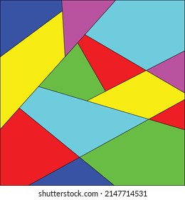 Colorful abstracts multicolor shapes illustration, wall decoration creative design