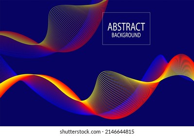 Colorful abstrct background,movement effect mode using blend tool.optical illusion of distrotion of space.vector illustration.blue background.