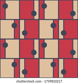 Colorful accent for any surface. Simple abstract cozy design. Timeless pattern for textile, wallpaper, wrapping, prints, surface, web or any other accent etc.