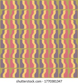 Colorful accent for any surface. Simple abstract cozy design. Timeless pattern for textile, wallpaper, wrapping, prints, surface, web or any other accent etc.