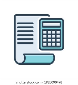 Colorful accounting icon. Vector illustration