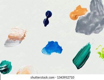 Colorful acrylic brush stroke vector