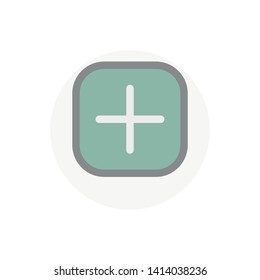 Colorful add button vector icon isolated on white background. Plus symbol modern, simple, vector, icon for website design, mobile app, ui. Vector Illustration