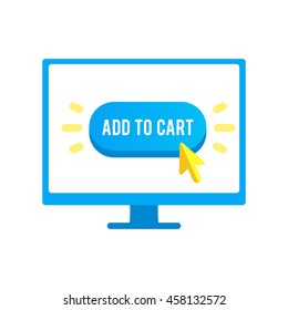Colorful add to cart button. Design elements for mobile and web applications. Add to cart button in stylish colors for your web shop. Add to cart button vector illustration. Add to cart button eps10. 