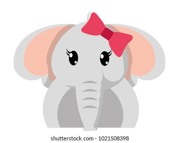 colorful adorable female elephant cute animal