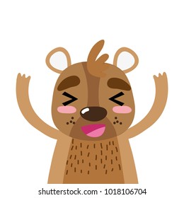 colorful adorable and glad bear wild animal