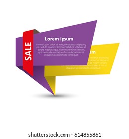 Colorful advertising banners, vector set