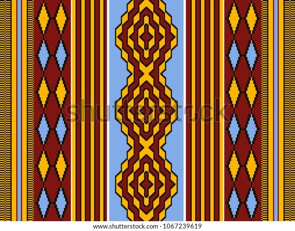 Colorful African Print Seamless Pattern Stock Vector (Royalty Free ...