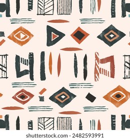 colorful African seamless pattern background