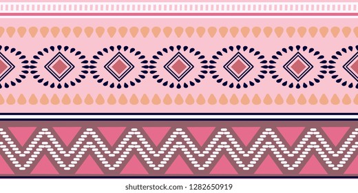 Colorful african tribal ethnic seamless pattern bohemian aztec patterns background abstract vector illustration ready for fashion textile print repeated design traditional culture style.