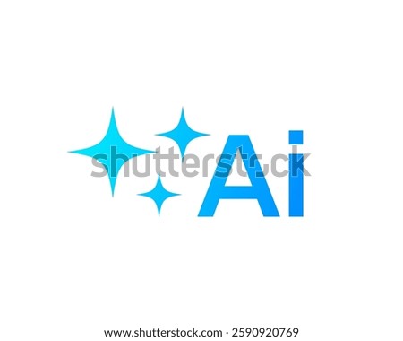 A colorful AI logo with a gradient design, modern typography, and a robot inspired symbol, representing intelligent software, online networks, and virtual technology.