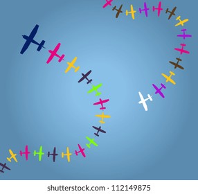  colorful air plane background