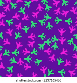 colorful airplane seamless pattern, fun airplane wallpaper.