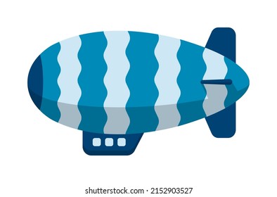 Colorful airship ( blimp ) vector illustration
