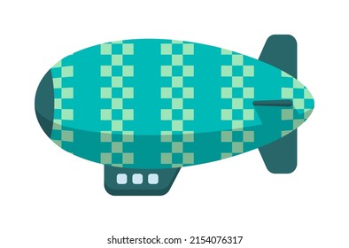 Colorful airship ( blimp ) vector illustration