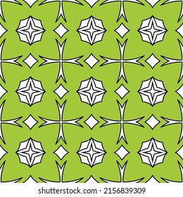 Colorful all over pattern with unique decorative  vintage inspired elements