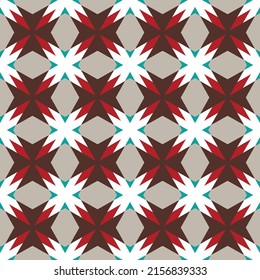 Colorful all over pattern with unique decorative  vintage inspired elements