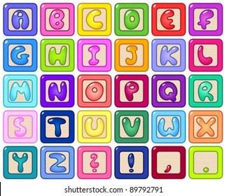 Colorful alphabet blocks