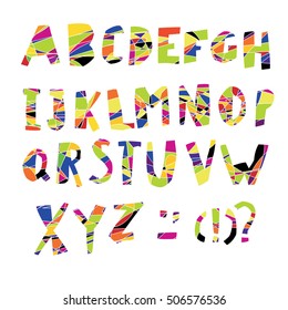 Colorful Alphabet. Capital letters.