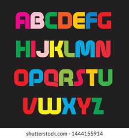 colorful alphabet design for all designer 