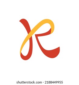 colorful alphabet design vector file - K
