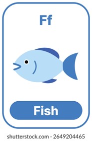 Cartão colorido alfabeto com ilustração bonito. Perfeito para fonia, pré-escola, jardim de infância, aulas escolares, educação ESL, planilhas, cartazes e aplicativos de aprendizagem.