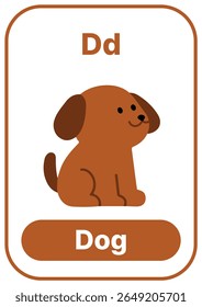 Cartão colorido alfabeto com ilustração bonito. Perfeito para fonia, pré-escola, jardim de infância, aulas escolares, educação ESL, planilhas, cartazes e aplicativos de aprendizagem.