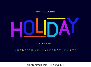 Colorful alphabet fonts. Typography for a poster, banner, etc. Vector element or template A to Z