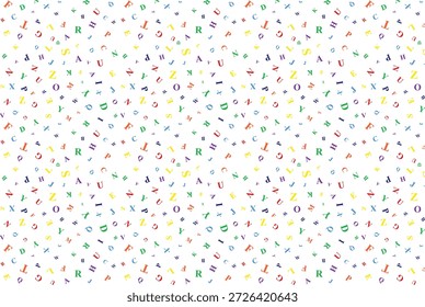 Letra de alfabeto colorido Diseño de patrón sin fisuras