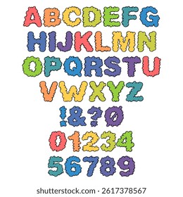 Colorful Alphabet Letters and Numbers for Education