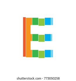Colorful Alphabet Logo Design Vector, Modern Illustration with Slice effect