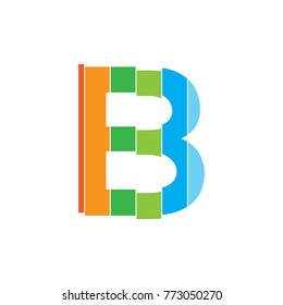 Colorful Alphabet Logo Design Vector, Modern Illustration with Slice effect
