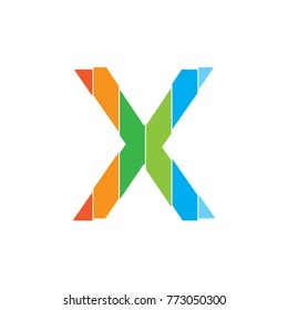 Colorful Alphabet Logo Design Vector, Modern Illustration with Slice effect