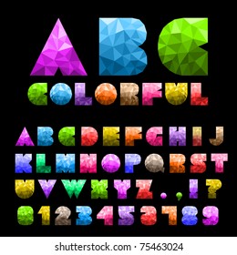 Colorful Alphabet With Numbers