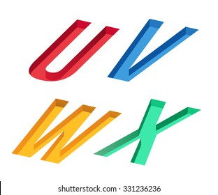 Colorful Alphabet On White Background : Vector Illustration