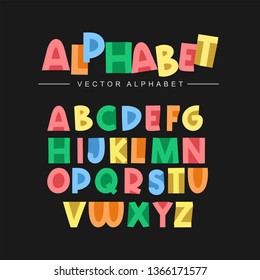 Colorful alphabet set